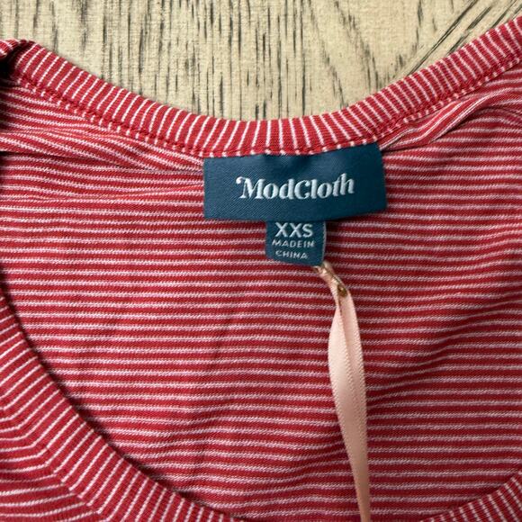 ModCloth Striped Knotted Moxie Tank Top XXS NWT - Picture 3 of 9
